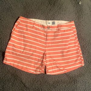 Old Navy shorts, orange with white stripes size 6